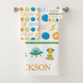 Fun Colorful Robot Beep Boop Pattern Kind Bad Handdoek (Insitu)