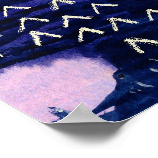 Fun Colorful Scottish Loch Waterverf Poster (Hoek)