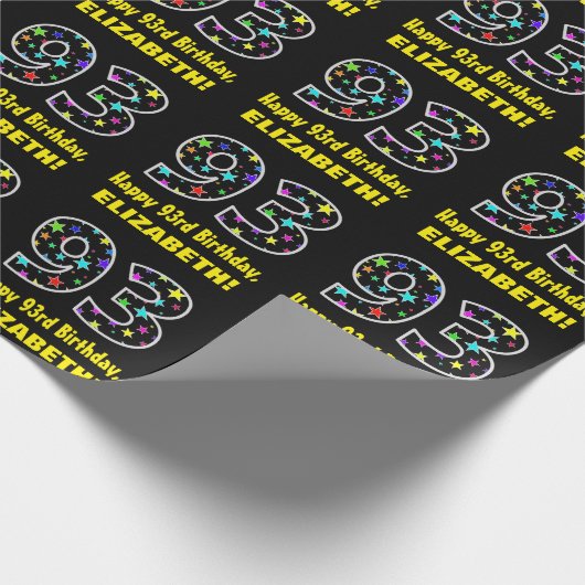 Fun Colorful Stars Pattern 93 Cadeaupapier (Hoek)