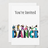 Fun & Colorful Striped Dancers Dance Kaart (Voorkant / Achterkant)