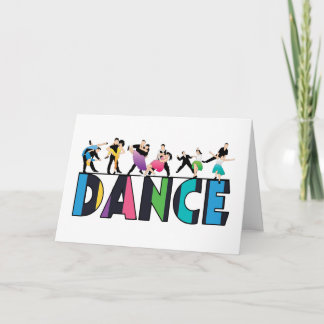 Fun & Colorful Striped Dancers Dance Kaart