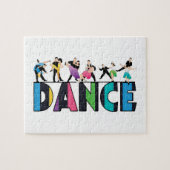 Fun & Colorful Striped Dancers Dance Legpuzzel (Horizontaal)