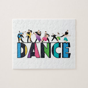 Fun & Colorful Striped Dancers Dance Legpuzzel