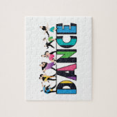 Fun & Colorful Striped Dancers Dance Legpuzzel (Verticaal)
