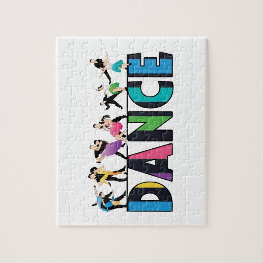 Fun & Colorful Striped Dancers Dance Legpuzzel (Verticaal)