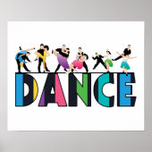 Fun & Colorful Striped Dancers Dance Poster (Voorkant)