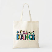 Fun & Colorful Striped Dancers Dance Tote Bag (Voorkant)
