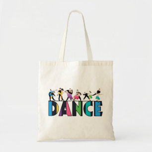 Fun & Colorful Striped Dancers Dance Tote Bag