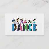 Fun & Colorful Striped Dancers Dance Visitekaartje (Achterkant)