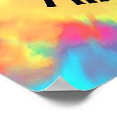 Fun Colorful Stropdas-dye Pig Day Truffle-ing Poster (Hoek)