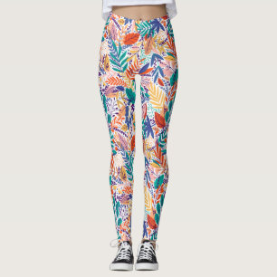 Fun Colorful Summer Organic Natuur Pattern Leggings