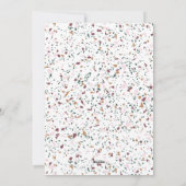 Fun Colorful Terrazzo Pattern Foto Feestdagenkaart (Achterkant)
