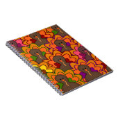 Fun Colorful Thanksgiving Turkeys Notitieboek (Rechterzijde)