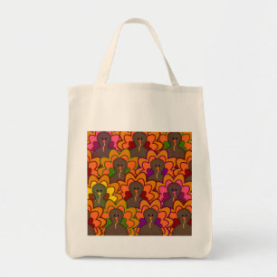 Fun Colorful Thanksgiving Turkeys Tote Bag
