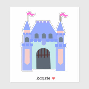 Fun Colorful Theme Park Style Castle Sticker
