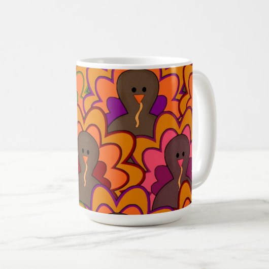 Fun Colorful Turkey Day Mok (Voorkant rechts)