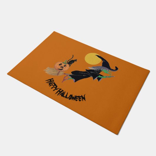 Fun Colorful Witch Halloween Deurmat (Schuin)