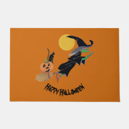 Fun Colorful Witch Halloween Deurmat