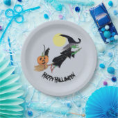 Fun Colorful Witch Halloween Party Paper Bord (Feest)