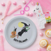 Fun Colorful Witch Halloween Party Paper Bord (Feest)