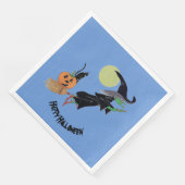 Fun Colorful Witch Halloween Party Servet (Hoek)