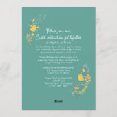 Fun Colorful Wreath Easter Brunch Egg Hunt Kaart (Achterkant)