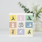 Fun Colorful Yoga Uitnodiging (Staand voorkant)