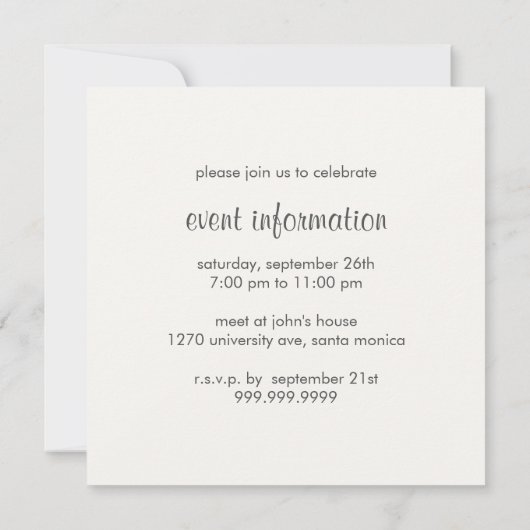 Fun Colorful Yoga Uitnodiging (Achterkant)