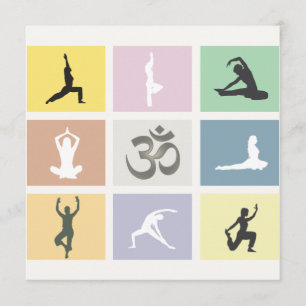 Fun Colorful Yoga Uitnodiging