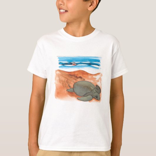 Fun Colorful Zee Turtle Beach Boy T-shirt (Voorkant)