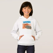 Fun Colorful Zee Turtle Beach Girl's Hoodie (Voorkant volledig)