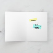 Fun Colour Block Fun 18th Birthday Wenskaart Kaart (Binnen)