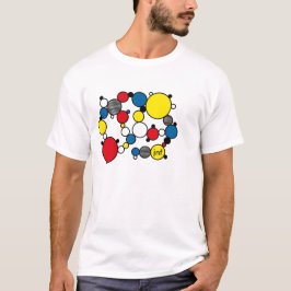 fun colour circles mondrian style t-shirt