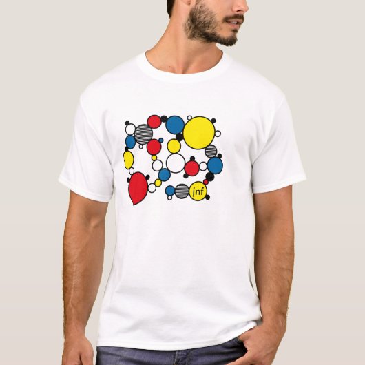 fun colour circles mondrian style t-shirt (Voorkant)