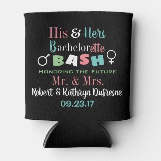 Fun Combination Bachelor/Bachelorette Party Blikjeskoeler (Voorkant)