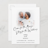 Fun Come For Booze Foto's Sla de datum op Aankondi Aankondigingskaart (Voorkant / Achterkant)