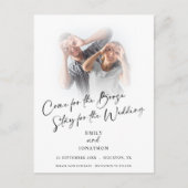 Fun Come For Booze Foto's Sla de datum op Aankondi Aankondigingskaart (Voorkant)