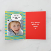 Fun Comic Birthday Stars Pap Aangepaste foto's Kaart (Binnen)