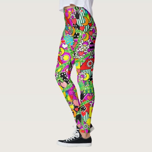 Fun Comic Colorful Leggings (Links)