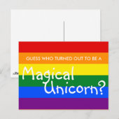 Fun Coming Magical Unicorn ( tekst) Briefkaart (Voorkant / Achterkant)