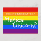 Fun Coming Magical Unicorn ( tekst) Briefkaart (Voorkant)