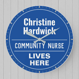 Fun Community Nurse Wall Plaque Style Grote Klok