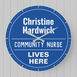 Fun Community Nurse Wall Plaque Style Grote Klok