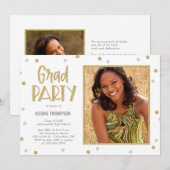 Fun Confetti Fotogradatie Party - Uitnodiging (Voorkant / Achterkant)