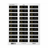 Fun Confetti Graduation Party Return Address Label (Full Sheet)