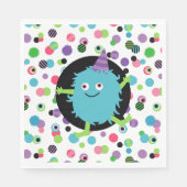 Fun Confetti Monster Mash Birthday Party Servet (Voorkant)