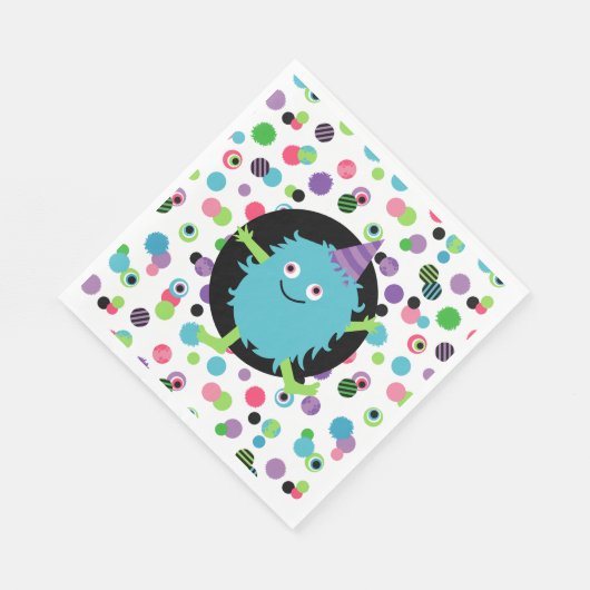 Fun Confetti Monster Mash Birthday Party Servet (Hoek)