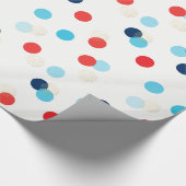FUN CONFETTI SPOTS verjaardag cadeau rood blauw go Cadeaupapier (Hoek)