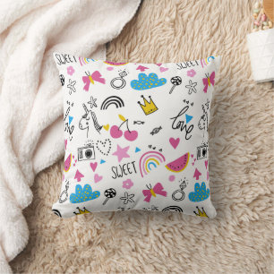 Fun Contemmodern whimsical Style Colorful Patroon Kussen