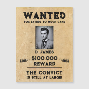 Fun Convict Reward Gezocht Magnetische Kaart